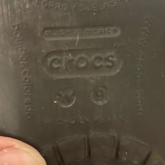 CROCS -Women's Kadee Ballet Flats Size 9 Black Rubber Slip On Beach Garden Shoe - Picture 6 of 6